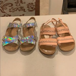 2 Pairs of little girls sandals